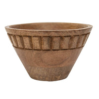 Carved Mango Wood Dip Bowl - J Bird and Company