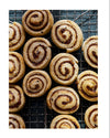 Babylonian swirls pastry on a cooling rack with recipe details on the right.