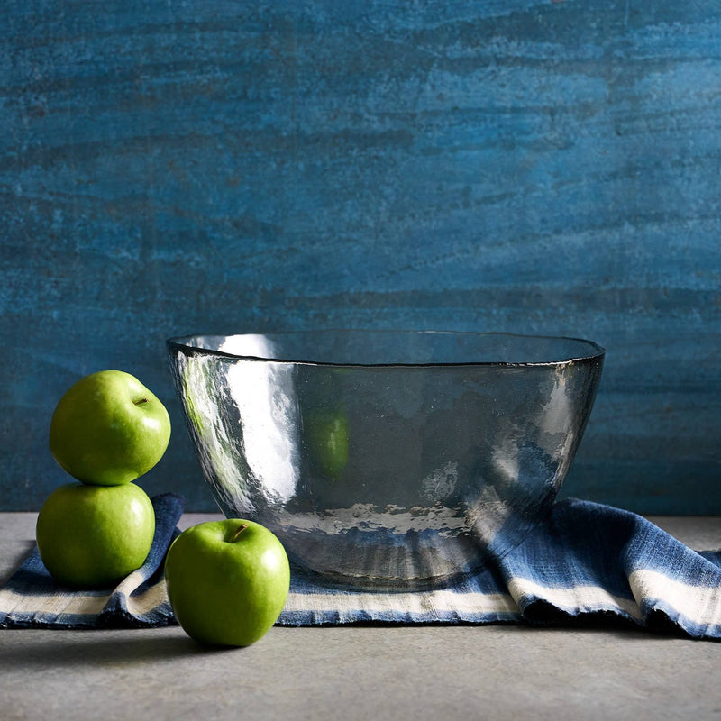 Pebbled Glass Low Bowl - J. Bird & Company