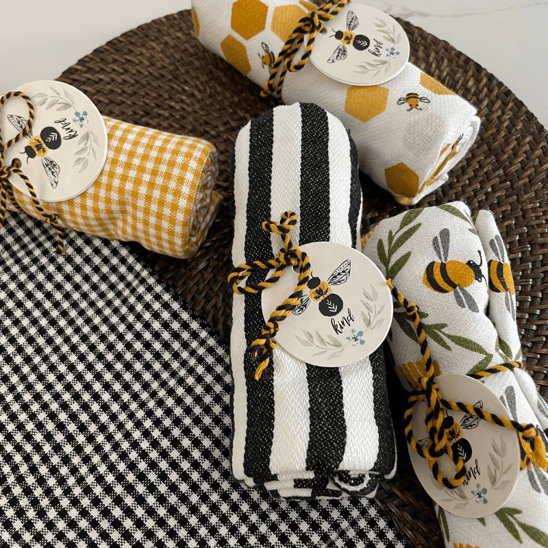 Bee Kind 5 Piece Kitchen Dishtowel Set - J. Bird & Company