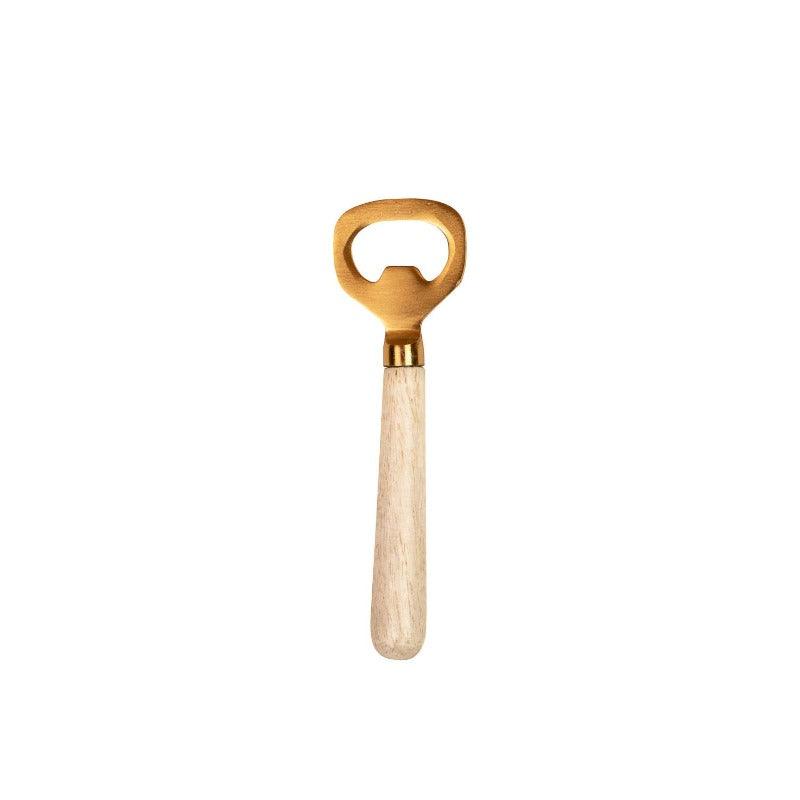 Brass and Wood Bottle Opener