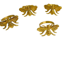 Gold Honey Bee Napkin Rings