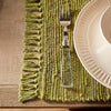 Rae Woven Fringe Placemat Green - J. Bird & Company