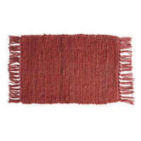 Rae Woven Fringe Placemat Red - J. Bird & Company