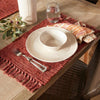 Rae Woven Fringe Placemat Red - J. Bird & Company