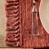 Rae Woven Fringe Placemat Red - J. Bird & Company