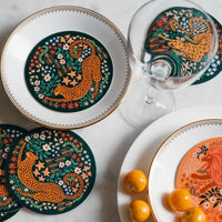 Stretching Cheetah Sustainable Coaster Set- J. Bird & Company