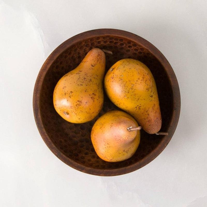 Rustic Hammered Wood Artisan Serving Bowl- J. Bird & Company