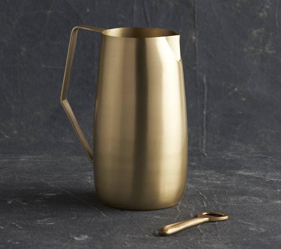 Angled Handle Brass Serving Pitcher - J. Bird & Company